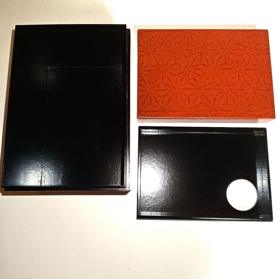 茶道具　麻の葉模様新一閑茶箱