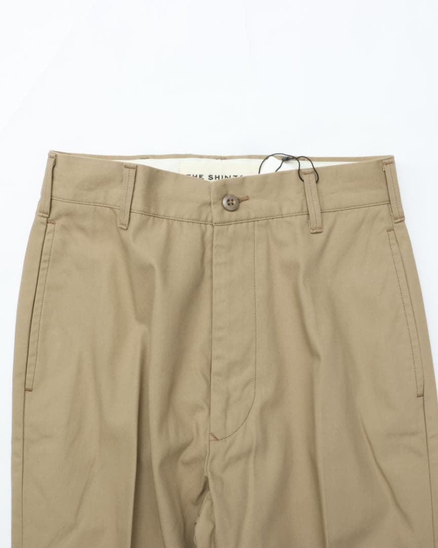 パンツ WASHED HIGH WAIST CHINO PANTS BEIGE 36