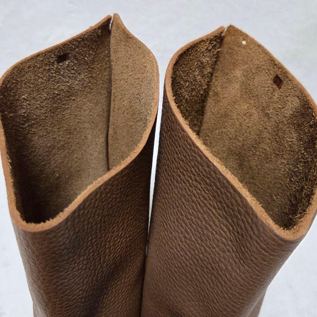 【新品未使用】Koos コース ミドルブーツ 本革 ライトブラウン 24.5