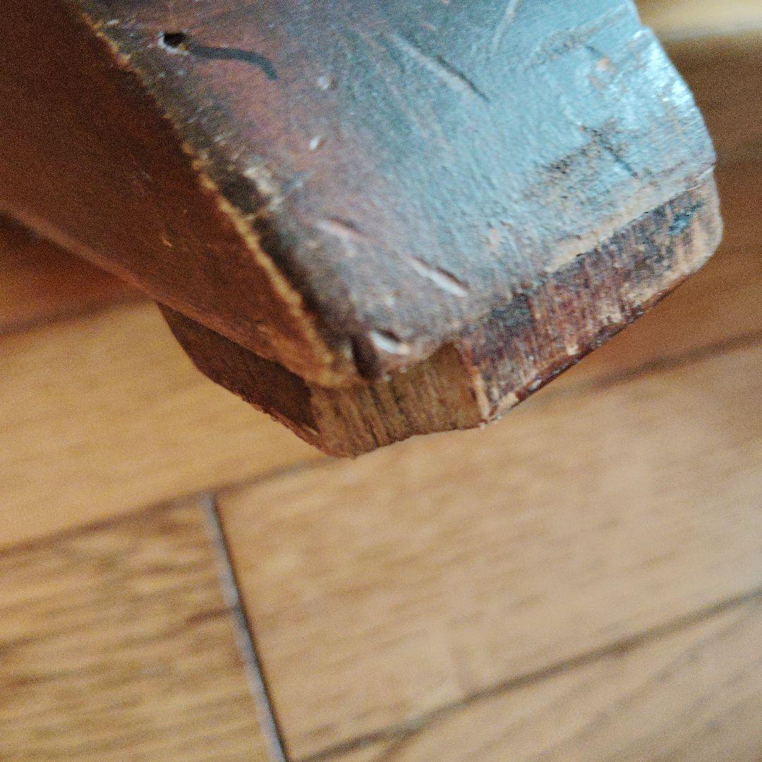 アンティーク調 虫食い加工 傘立て マホガニー無垢板