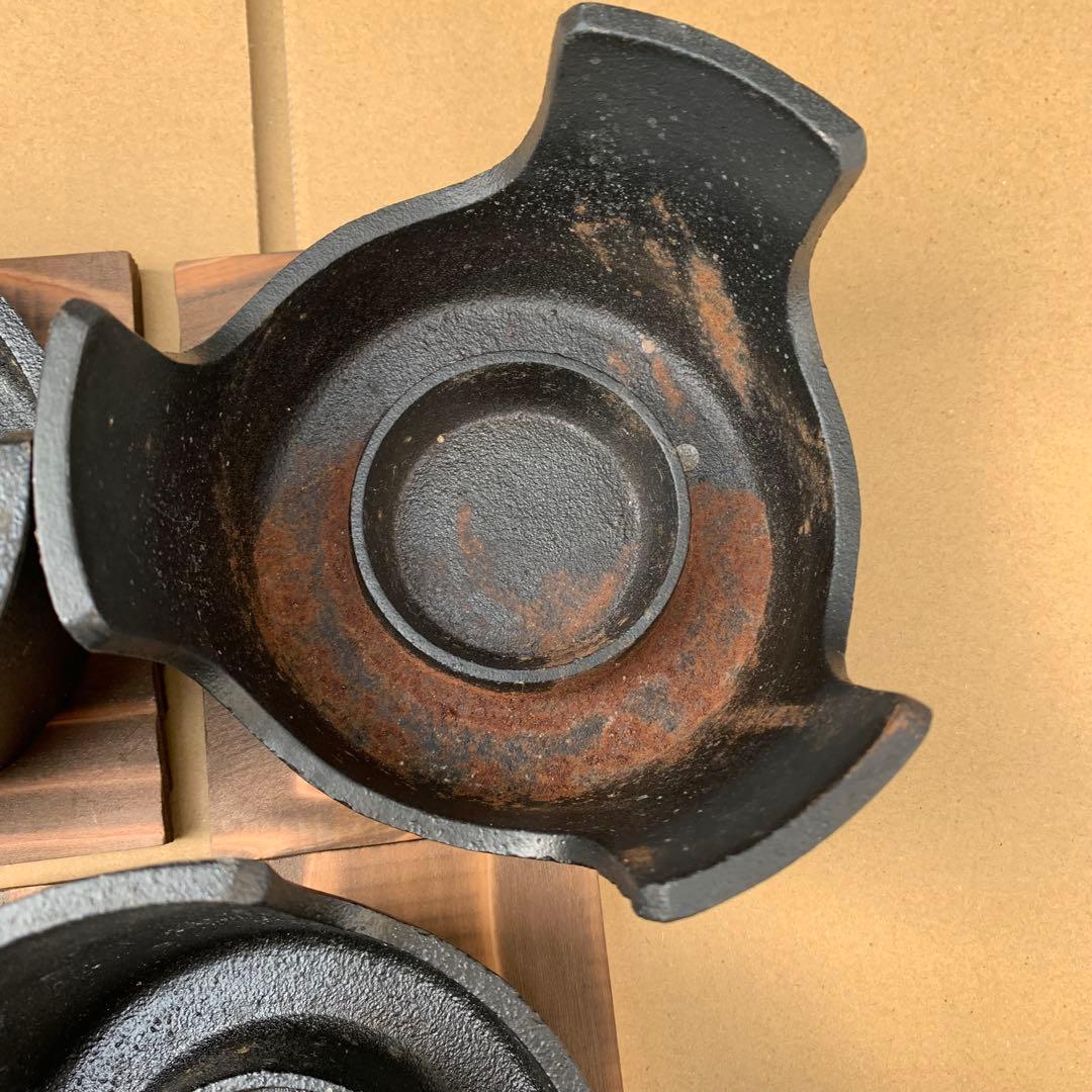 南部鉄器　いろり鍋　コンロセット　5組