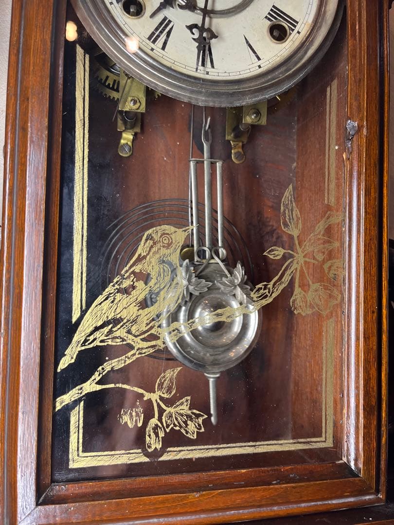 涙の雫　柱時計　古時計　振り子　ゼンマイ　ボンボン　レトロ　精工舎　ユンハンス