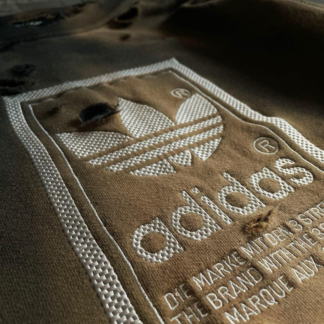 80's“万国旗タグ”adidas“鬼フェード”boro sweat