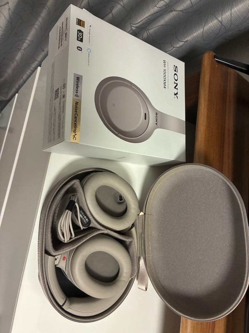 SONY WH-1000XM4 ワイヤレスヘッドホン グレー ゆゆゆ