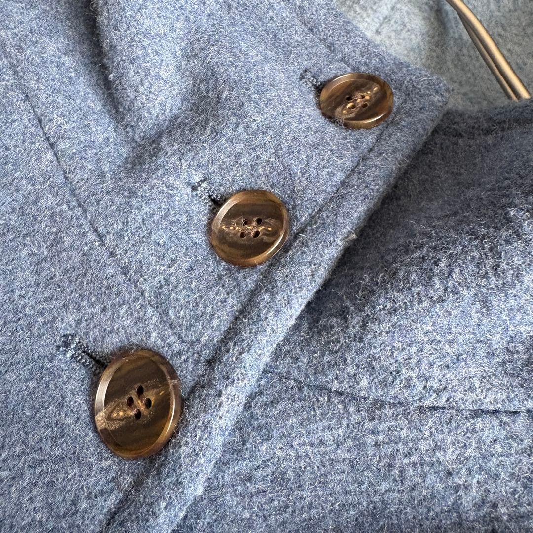 conges payes イタリア生地 フードコート 青 F ゆったり