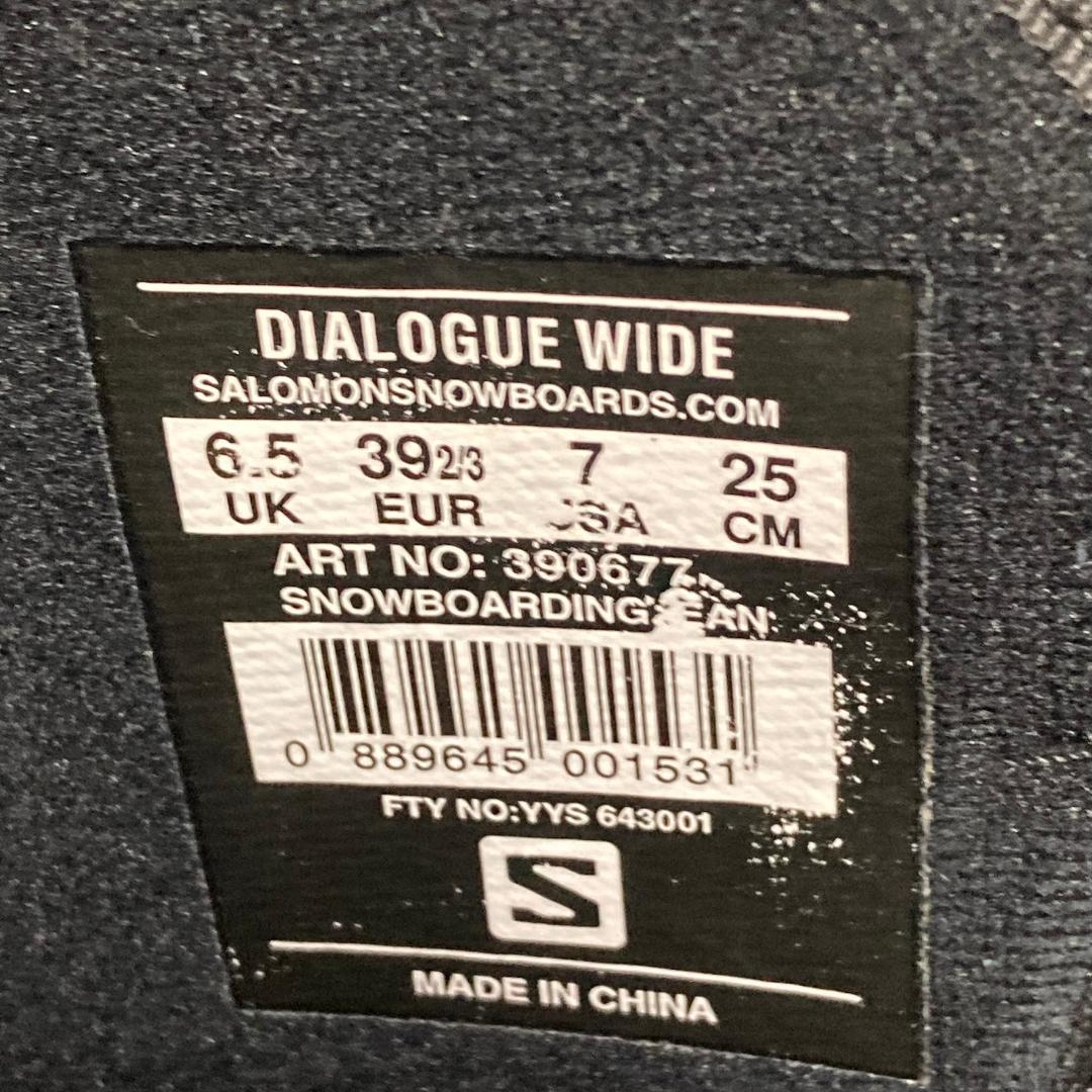 サロモン スノーボード ブーツ SALOMON DIALOGUE WIDE 25