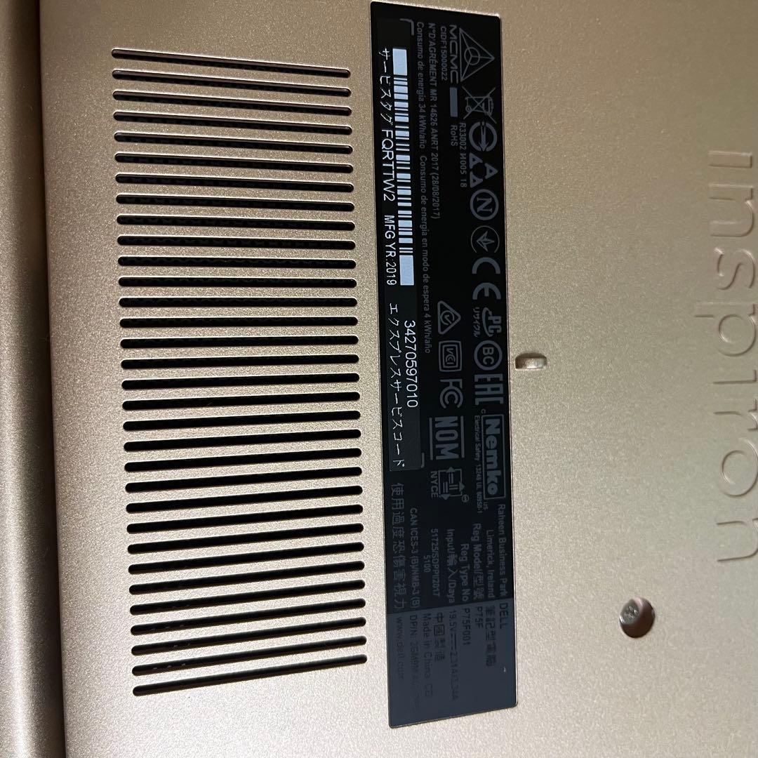 美品　DELL ノートPC ゴールド
