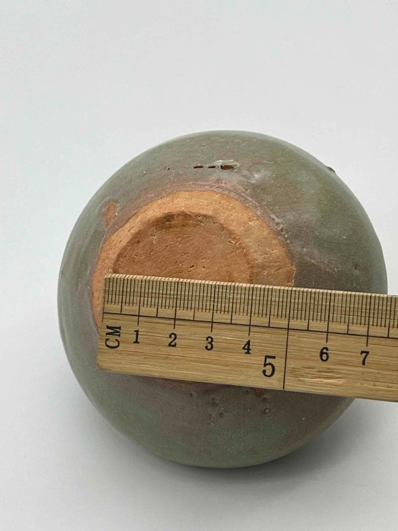 元時代 青磁 龍泉窯小壺　茶入　茶道具　水指 酒器 唐物　古物(F-97）