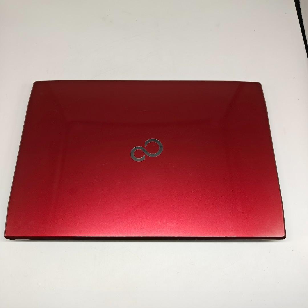 【富士通】LIFEBOOK 高速i7 SSD256GB 16GB 赤 ノートPC