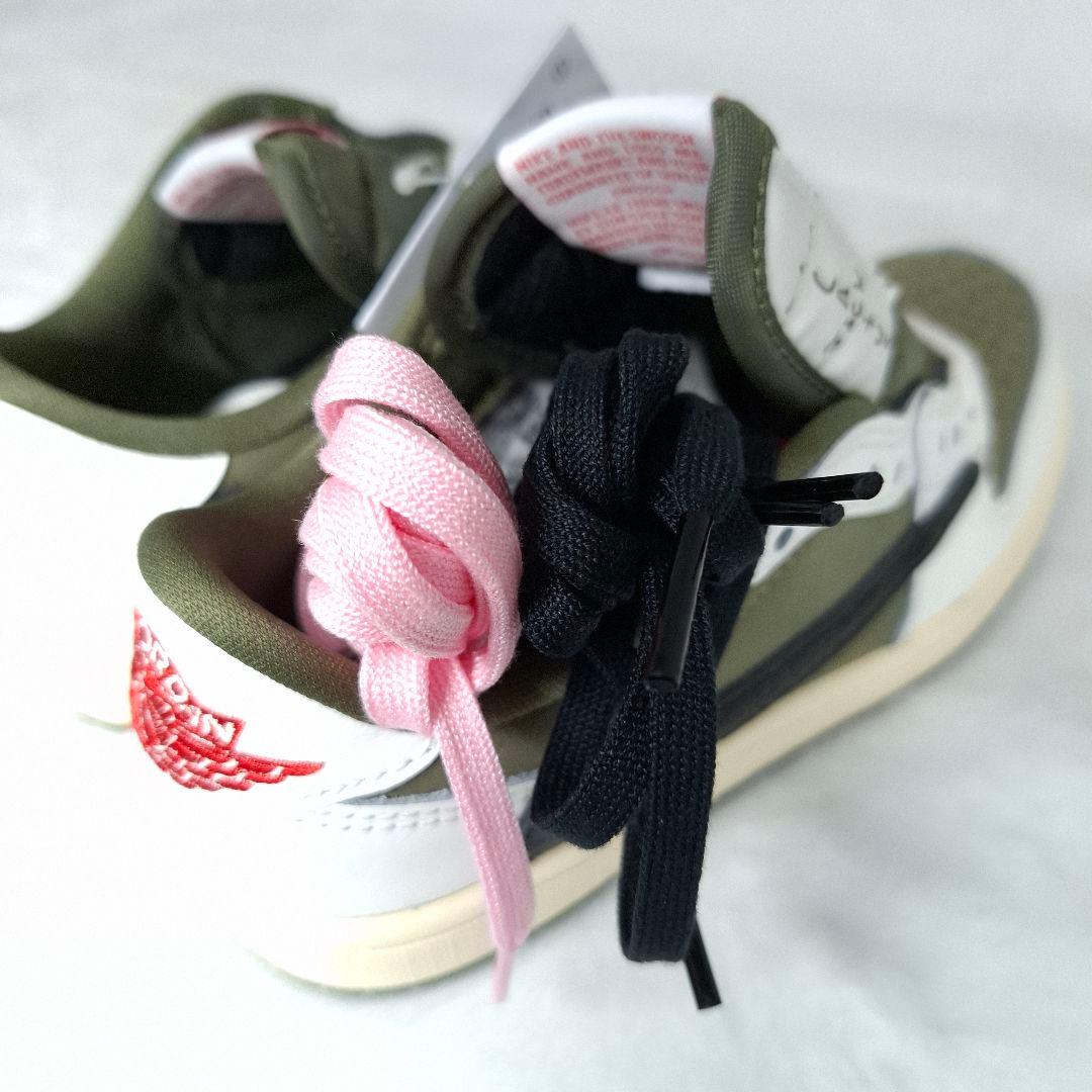 【新品/黒タグ付】トラヴィス×JORDAN1 LOW リバースオリーブ 18.5