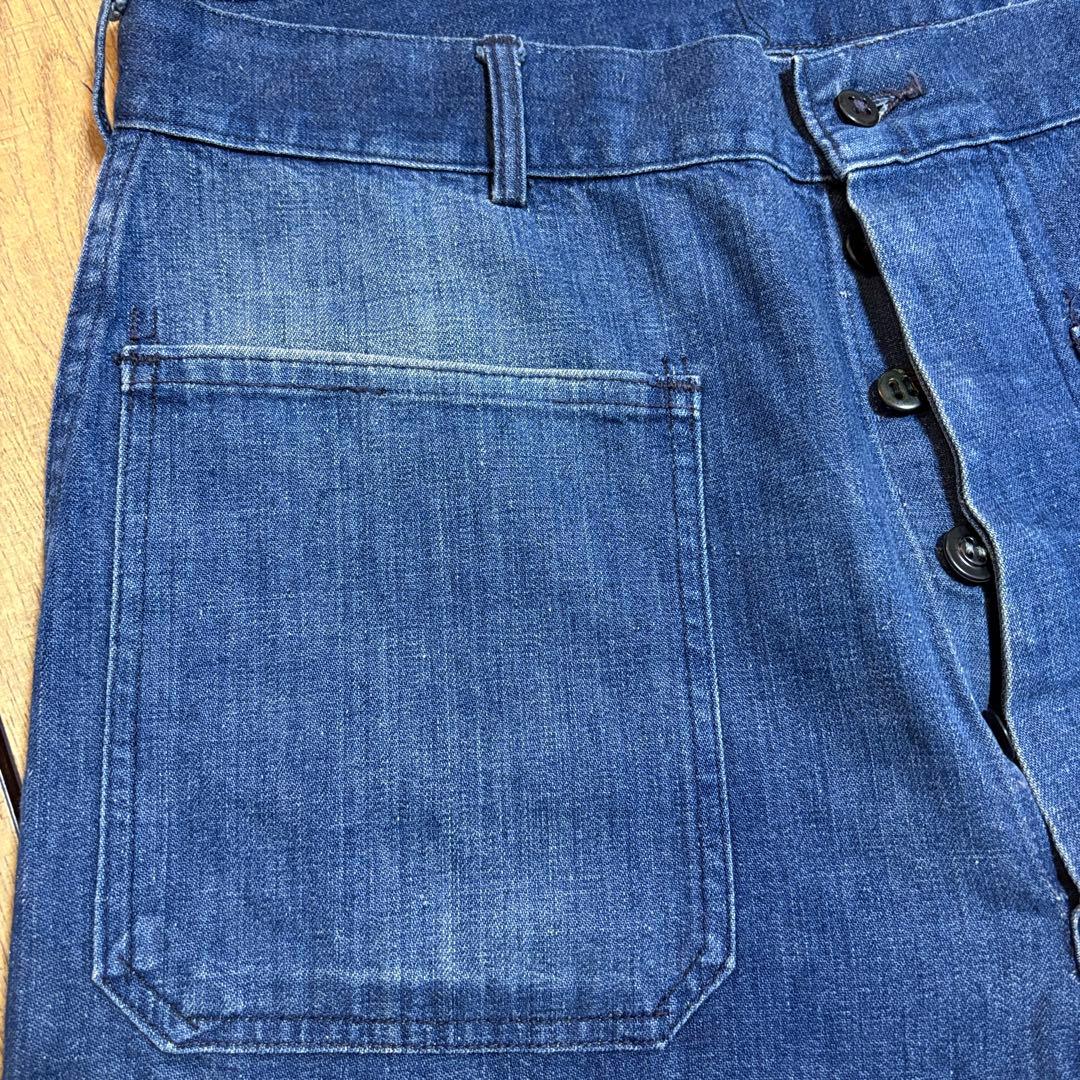 US NAVY 50s デニムセーラーパンツ w32相当 希少 海軍 ジーンズ