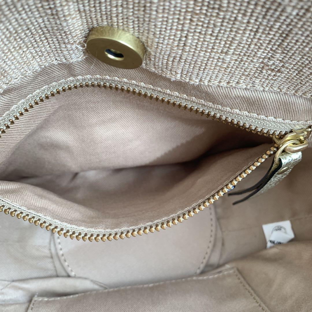 VIOLA d'ORO かごバッグ ラフィア 2way テープハンドル タッセル