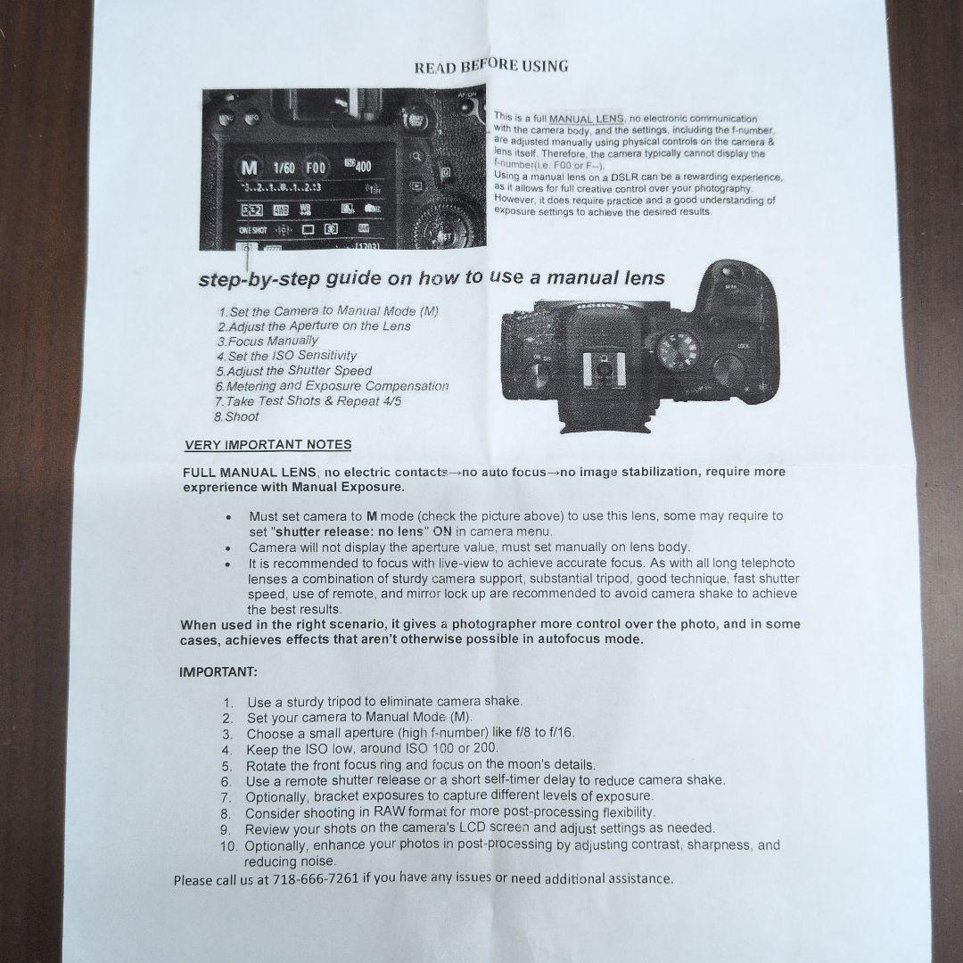 手動望遠ズームレンズ　キャノン　ミラーレスカメラ用