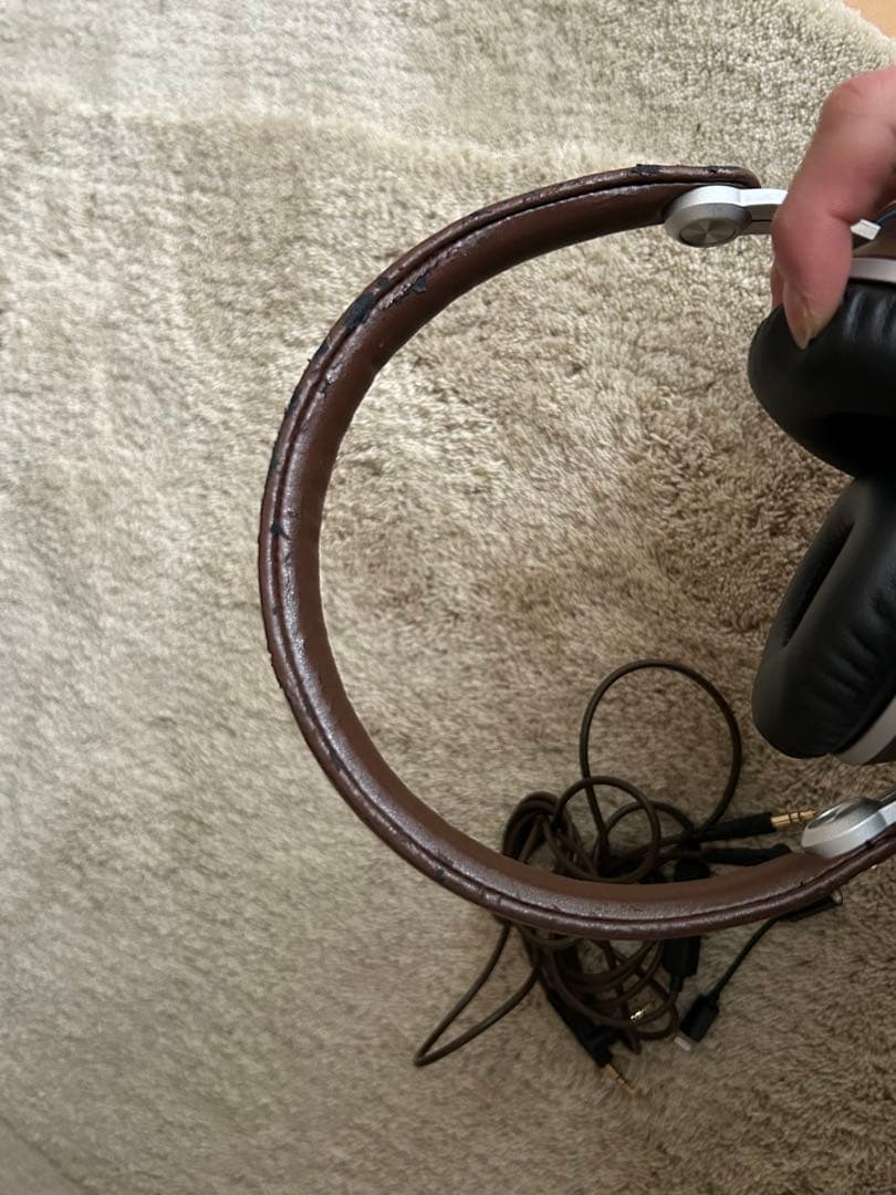 ブラウン ヘッドフォン　レトロ