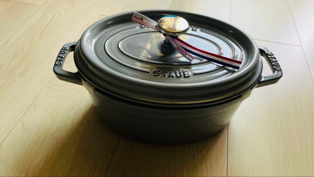 ストウブ　グレー　オーバル23cm