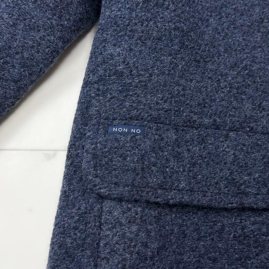 美品 ノンノ NONNO パパス フーデッドコート ネイビー フリーサイズ
