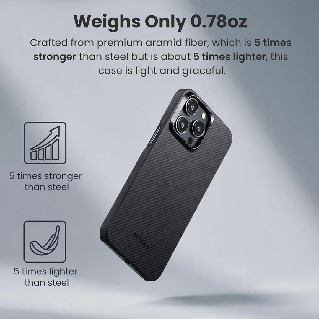 新品未使用　ピタカ　iPhone15ProMax用 MagSafe対応ケース