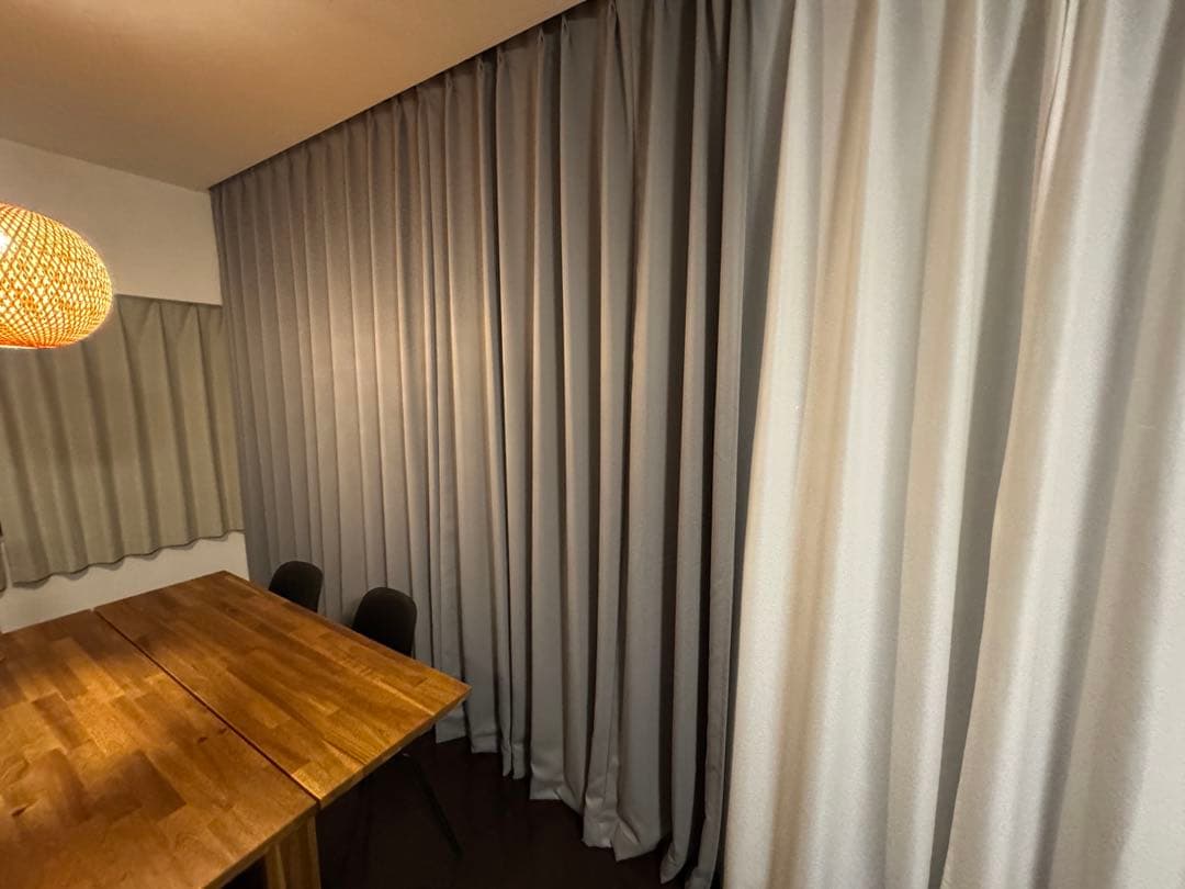 カーテン340×255 2枚　レース付き