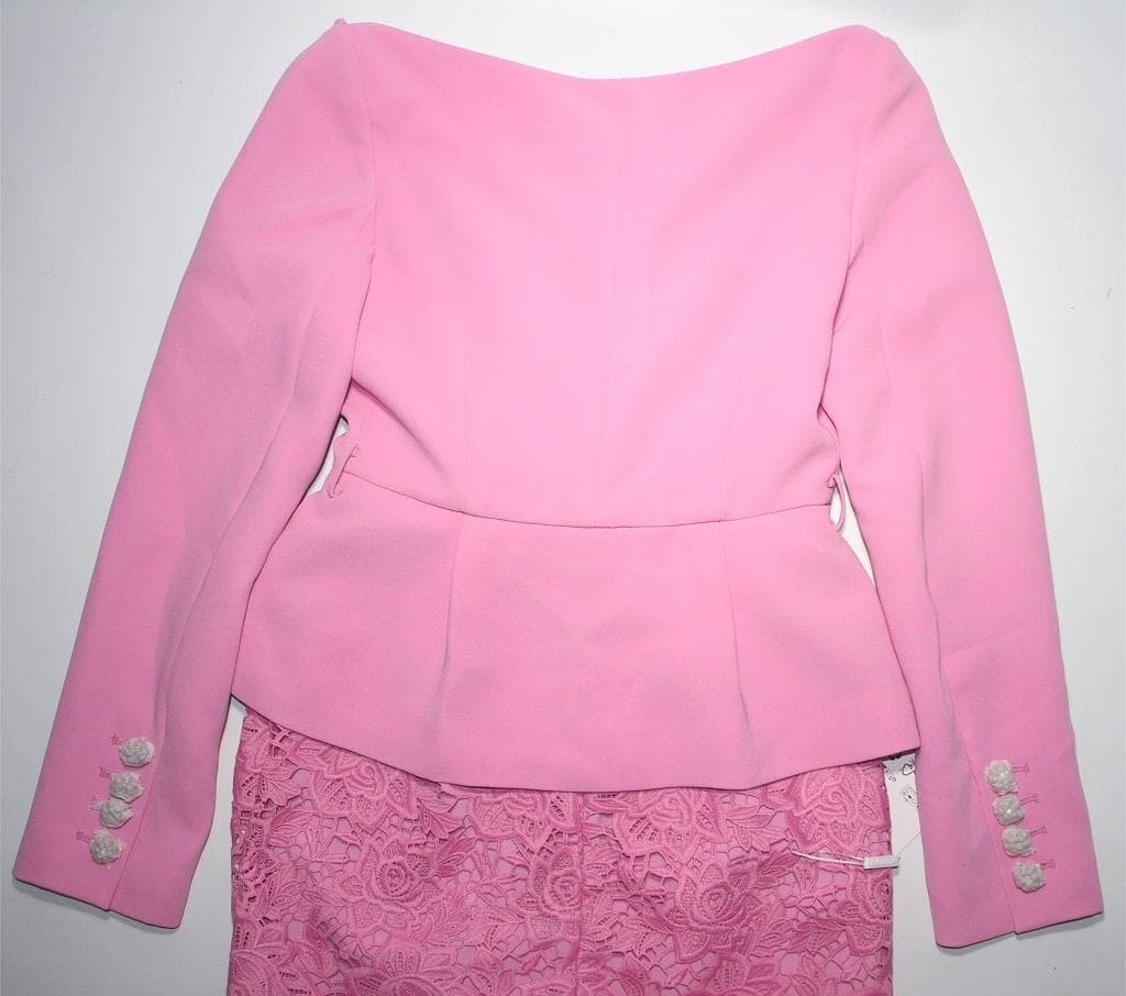 R*A様 セルフポートレイト テーラード ワンピース レース ピンク UK8 未