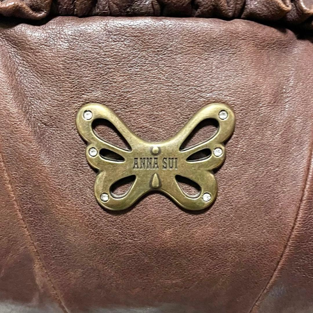 【大定番】◾️アナスイ◾️ハンドバッグ◾️ショルダーバッグ◾️バタフライ◾️レザー◾️Y2K