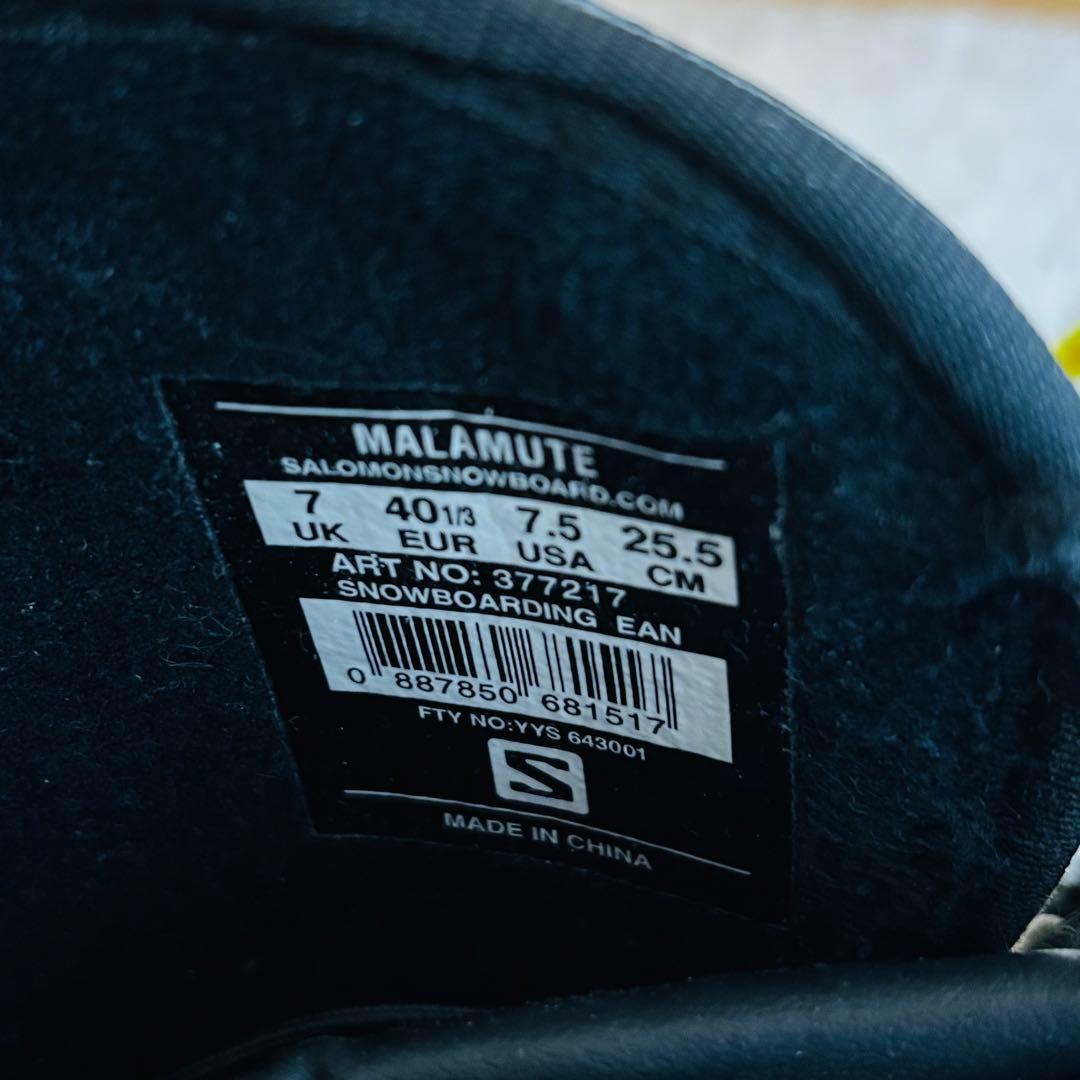 SALOMON MALAMUTE マラミュート スノーボードブーツ 25.5cm
