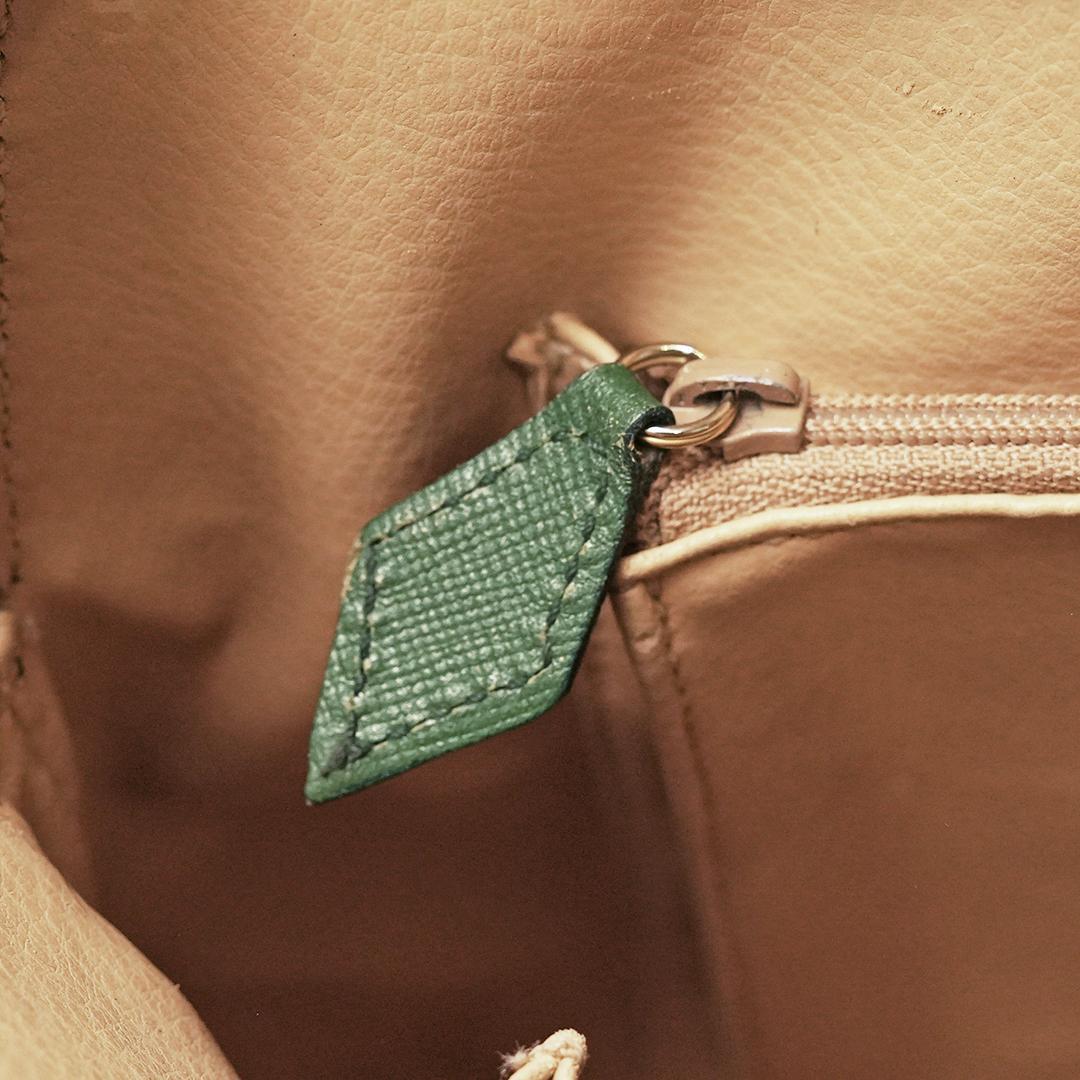 MADE IN ITALY　FOXEY　ハンドバッグ　グリーン　マカロン