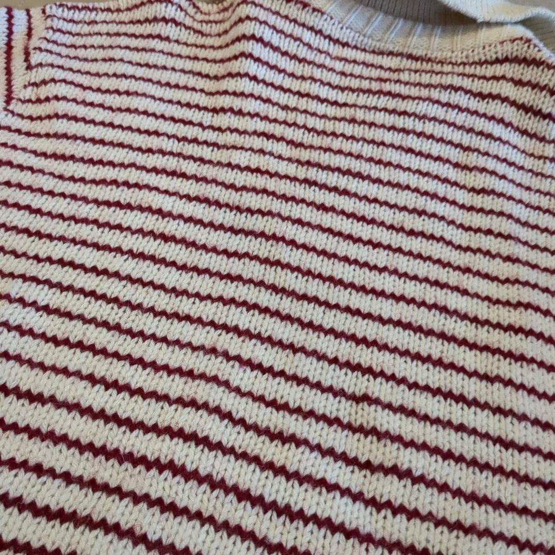 バ*ン様 70年代 ヴィンテージ　エルエルビーン　ボーダー襟付きニット　希少