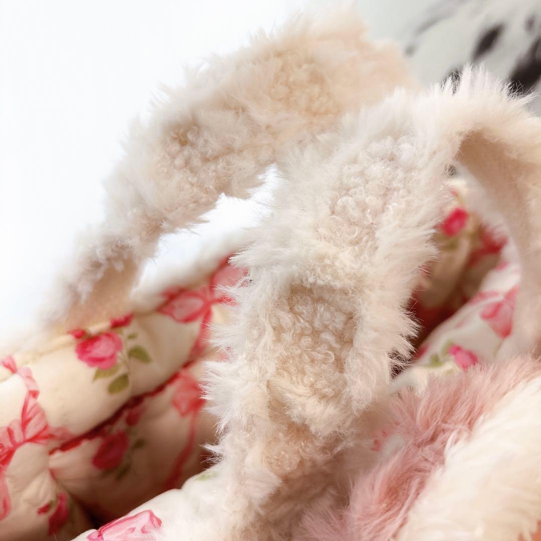 ☆*☆様 コヤンイサムチョン　バック　ふわふわファー　ルミちゃん　ピンク×アイボ