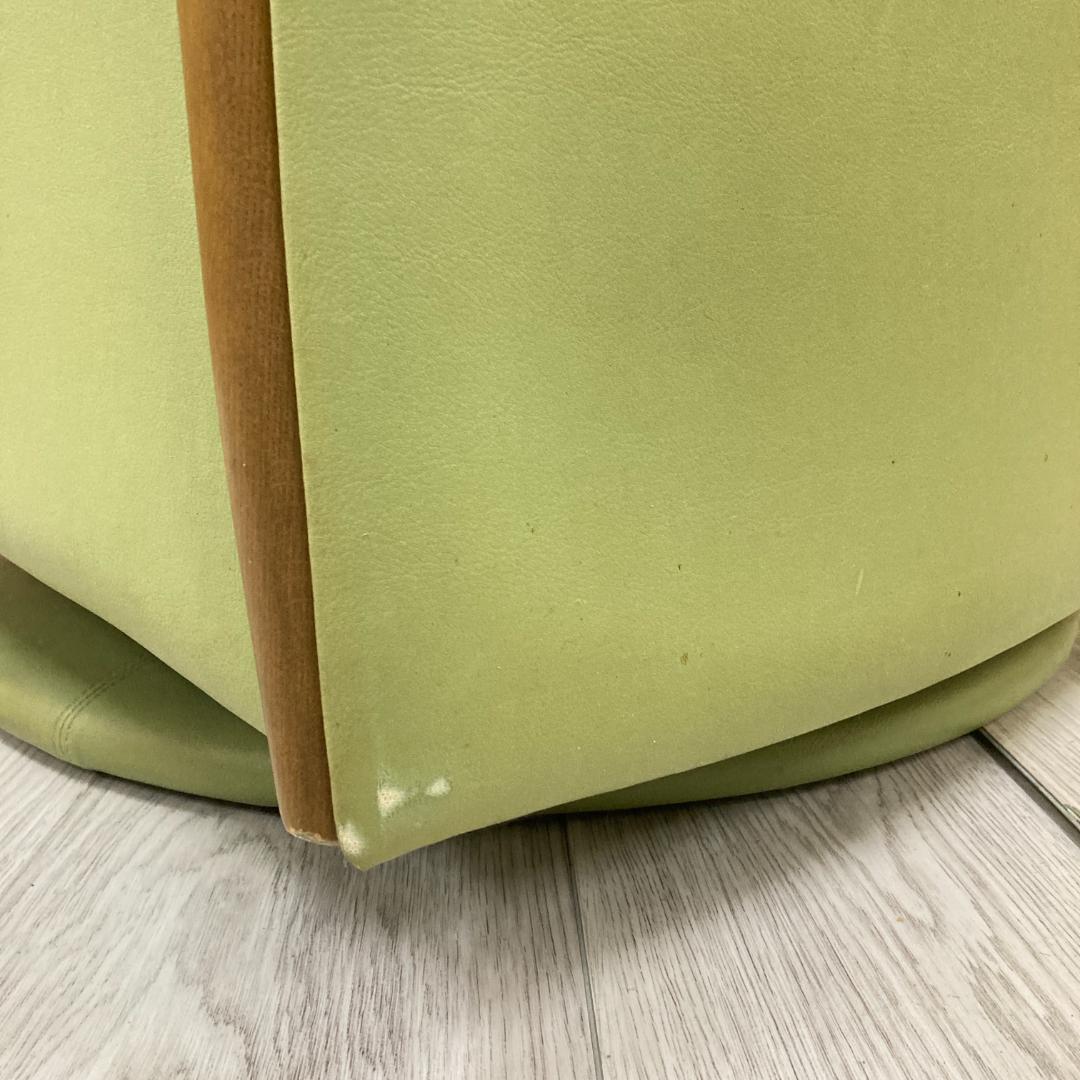 【カリモク】一人掛けソファ　回転式　1Pソファ　本革