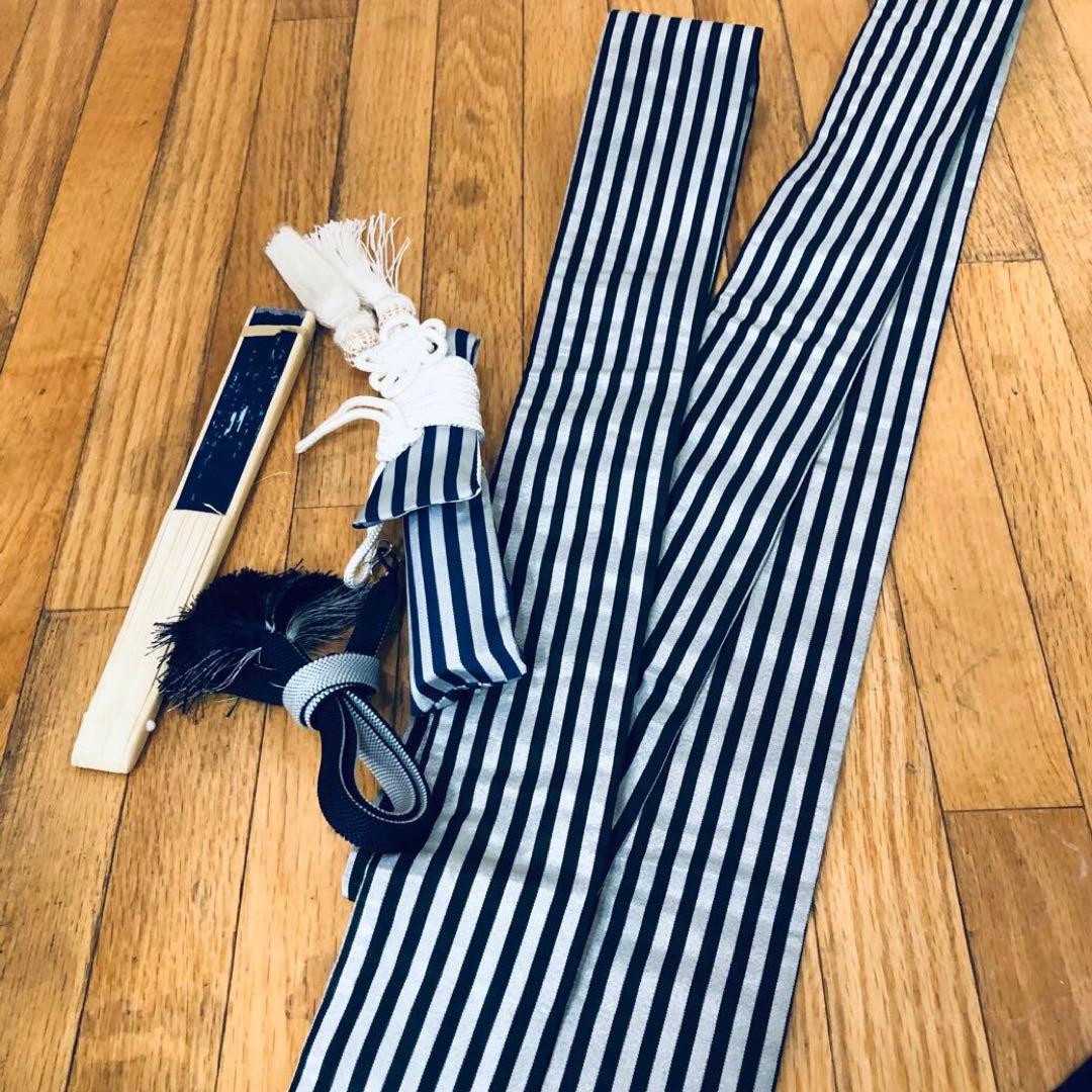 七五三　男の子‼️祝着・羽織・袴セット　鷹扇子波花文金彩⭐︎完全フルセット