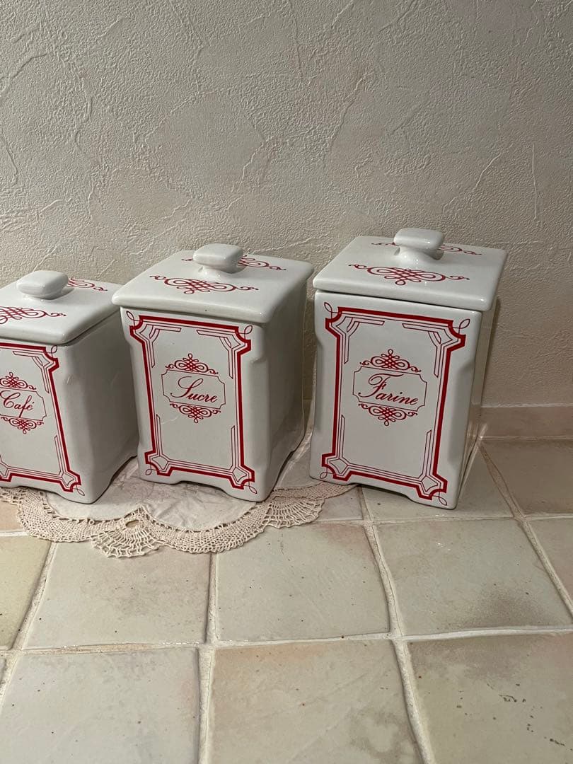 キャニスター5点セット　陶器製