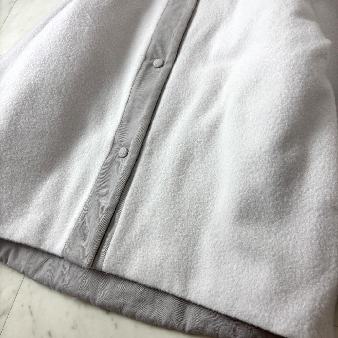 evam eva ウールパディングショートコート 1 ホワイト系 ジャケット