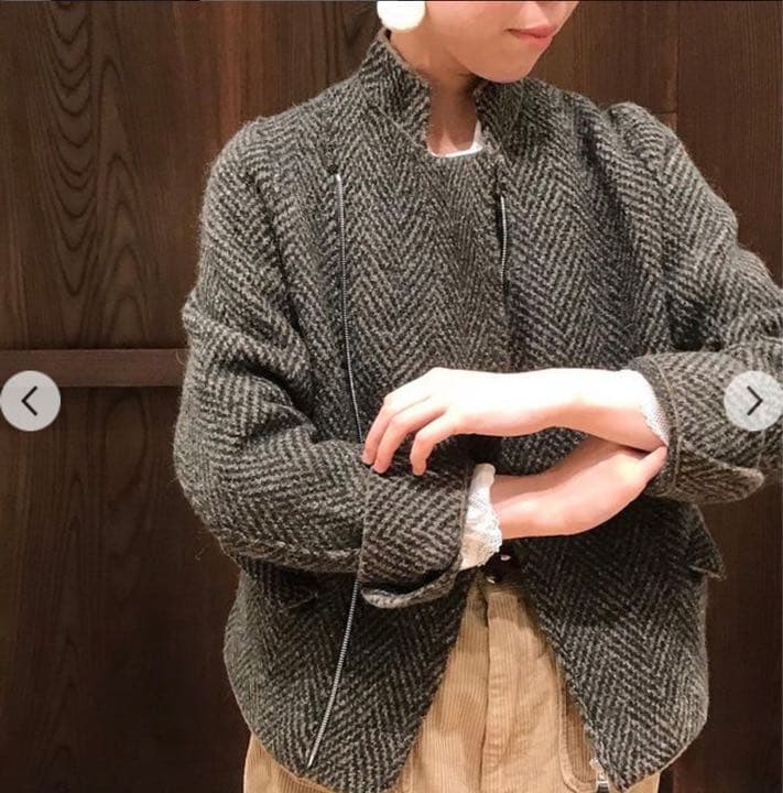 45R フロート縮絨のライダースジャケット