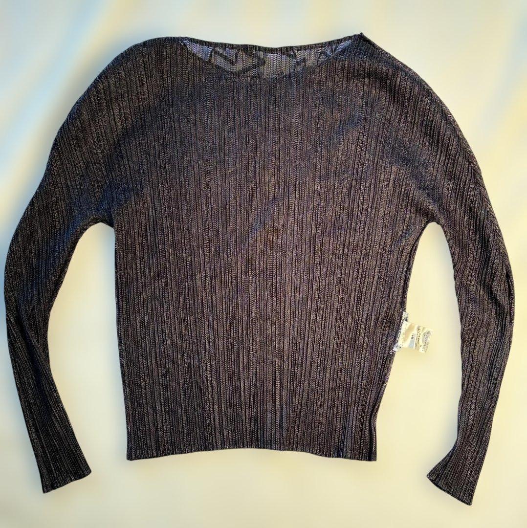 ISSEYMIYAKE プリーツ 透け感 ジグザグ模様 シャツ