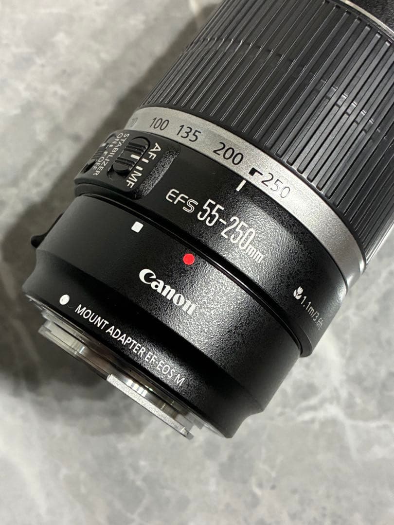 ⭐️美品⭐️Canon EFS 55 250 IS & EF-EOS M アダプター