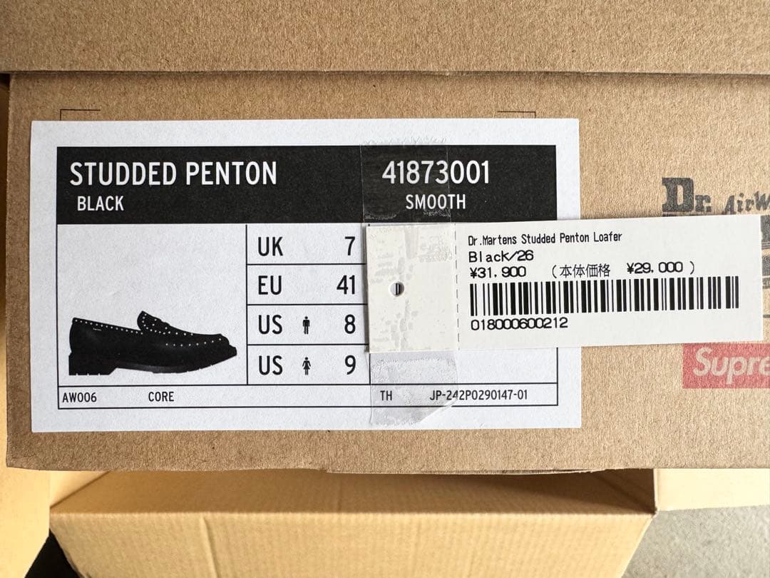 靴 Supreme Dr.Martens Studded Penton Loafer