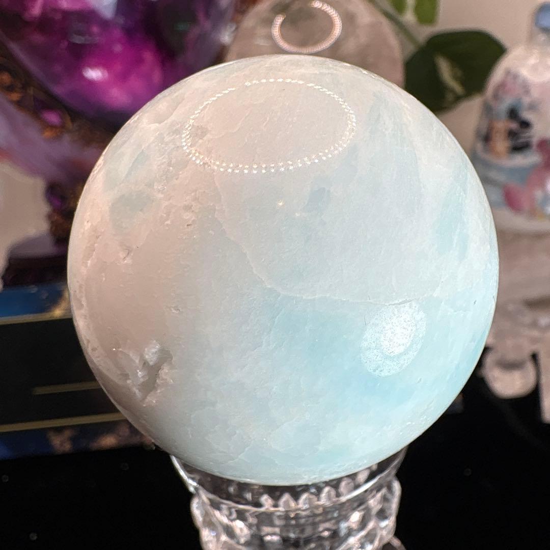 ブルーアラゴナイトスフィア♡♡No.2525