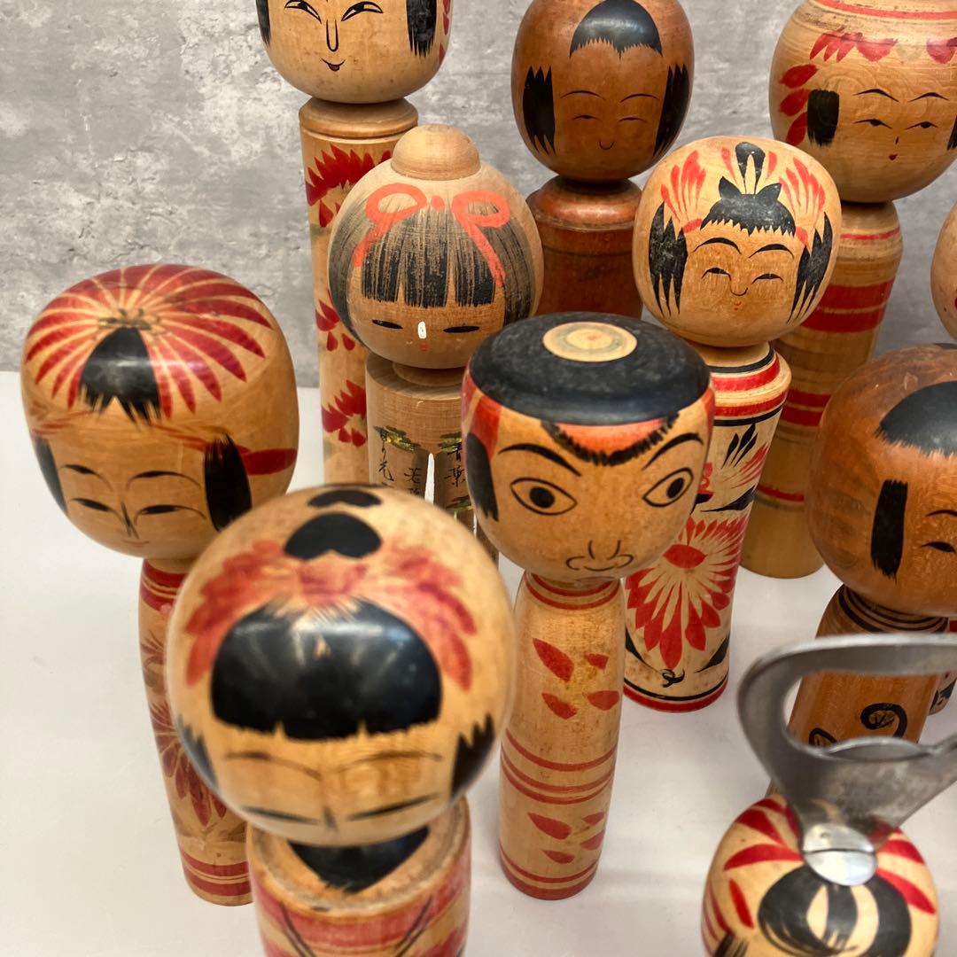 昭和レトロ こけし 小芥子 26体セット セット売り まとめ売り 木製 伝統工芸