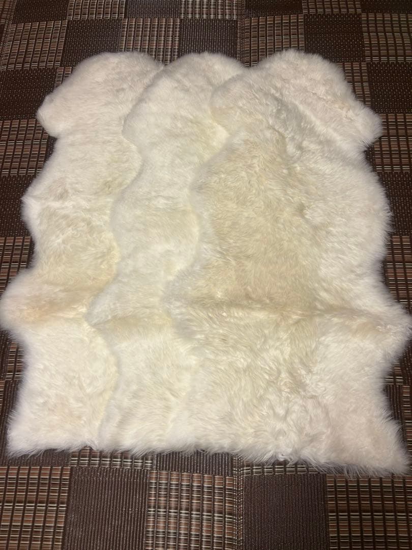のりちゃん用　ムートン1.５匹　３枚　ホワイト