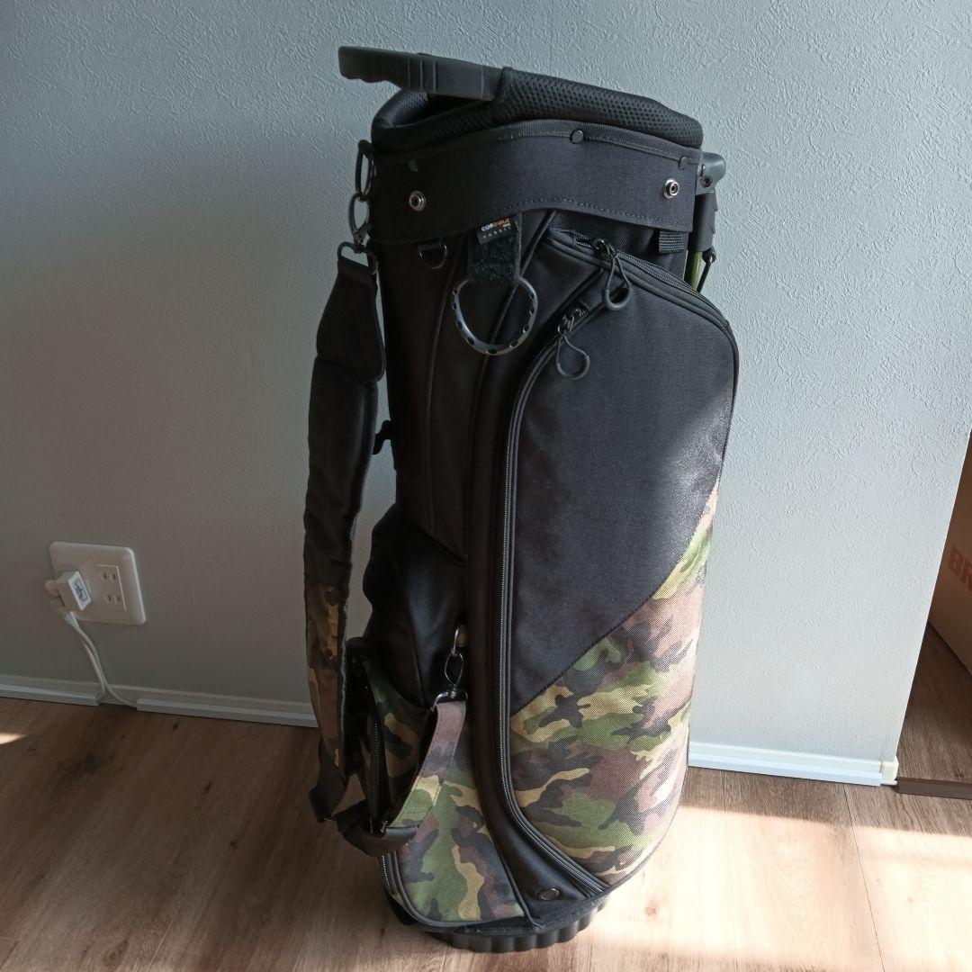 【美品】スタンド型キャディバッグ（ヘッドカバー付き）迷彩