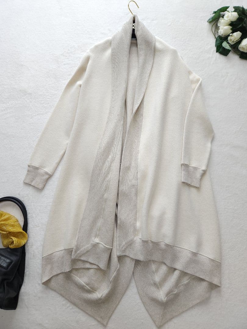 美品 RALPH LAUREN 高級ニットコート 人気グラデーション丈