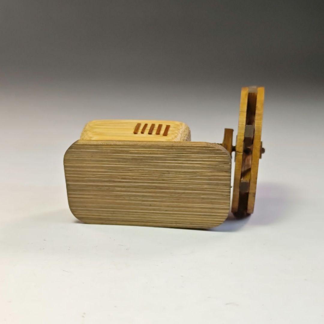 イ744 香合『加州　清水晃樹』『大名竹　水車　葛屋　香合　共箱』茶道具