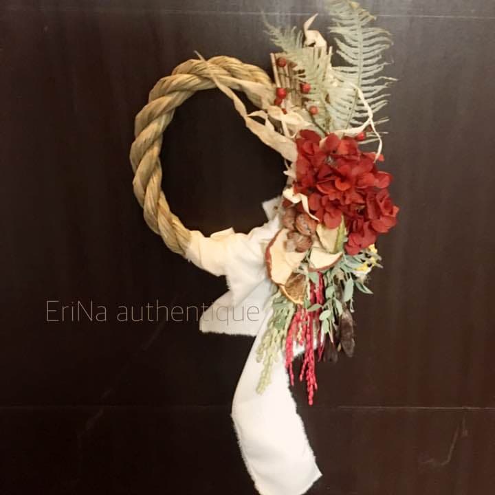48 しめ縄 しめ飾り 正月飾り ドライフラワースワッグインテリア雑貨