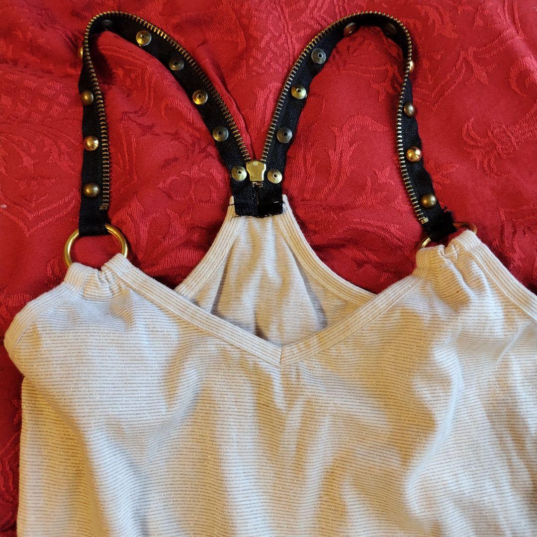 【d.i.a】ジッパーキャミソール　メタルスタッズ