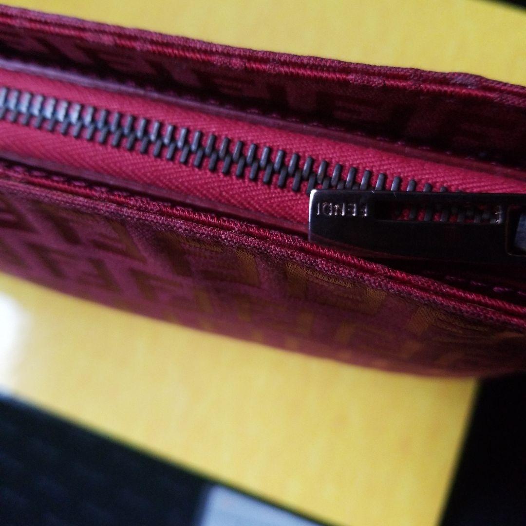 美品　FENDI ワインレッド ショルダーバッグ