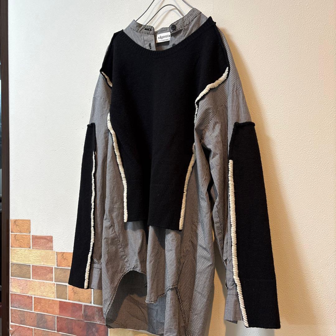 ナゴンスタンス 23AW knit combination shirt