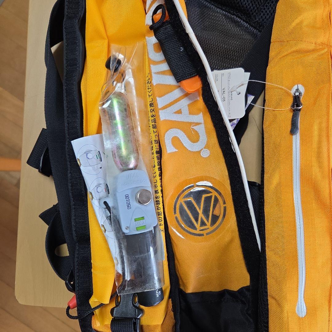 ㊴新品未使用 バリバス 自動膨張ライフジャケット タイプA イエロー 桜マーク付