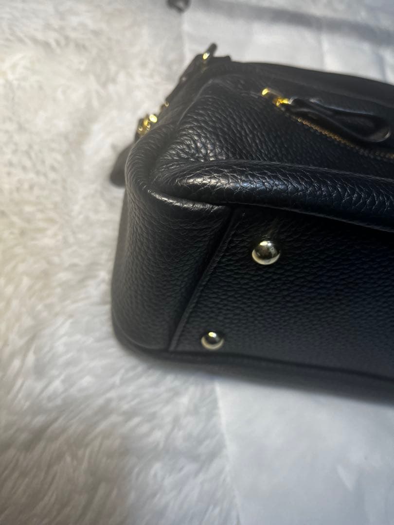 【美品】ヘイニ　ベイビーロシェ　ショルダーバッグ　本革　黒　金具金