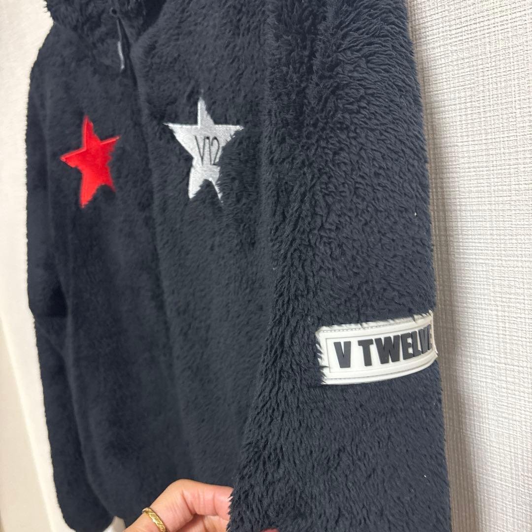 V TWELVE フリース ジャケット 黒 ゴルフ