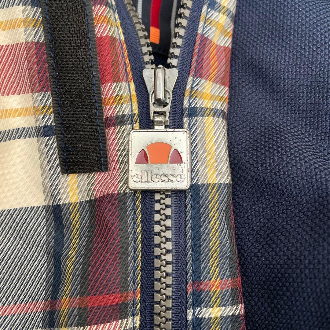 ellesse チェック柄 フード付きスキーウェア上下